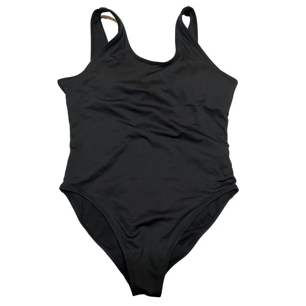 NWT Gap Teen Girls One-Piece Swimsuit Sz 14-16  Black Removable Pads